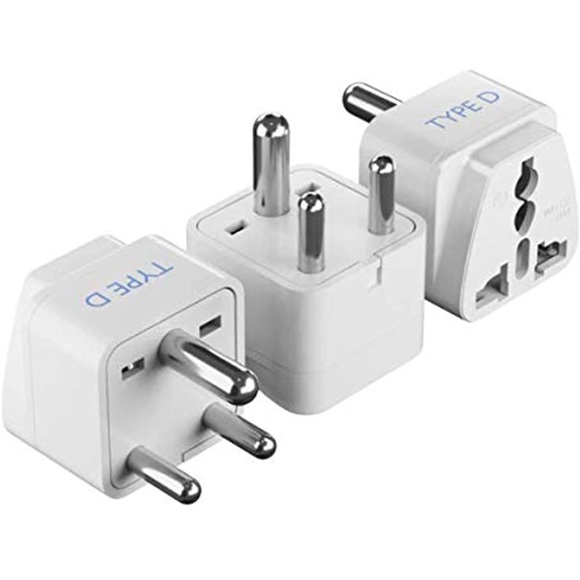 Ceptics Other - Type D Ceptics India Travel Plug Adapter for Pakistan Nepal Bangladesh - 3 Pack